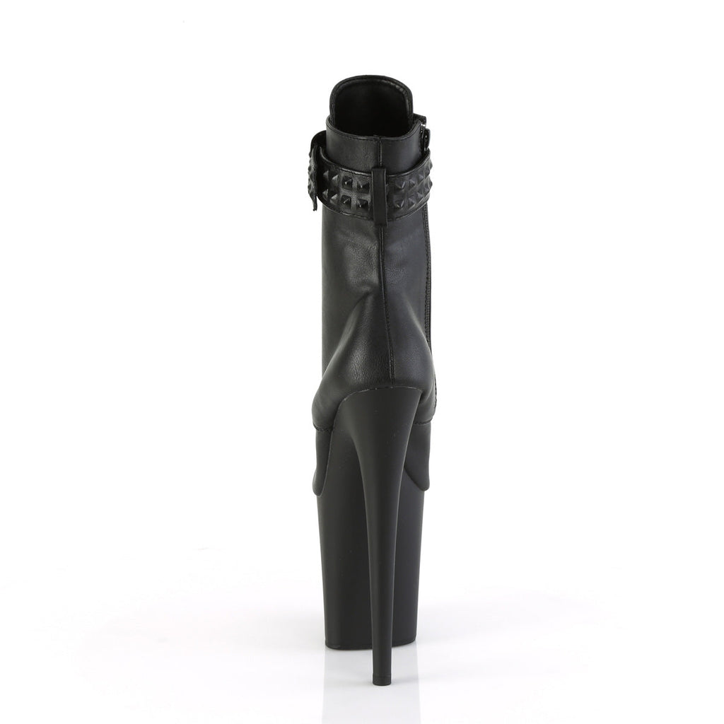 Pleaser  Ankle Boots FLAMINGO-1020STR Blk Faux Leather/Blk Matte