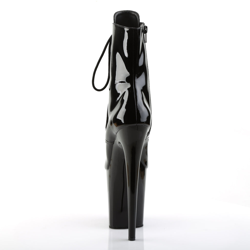 Pleaser Women's Platform Shoes FLAMINGO-1021 Blk Pat/Blk