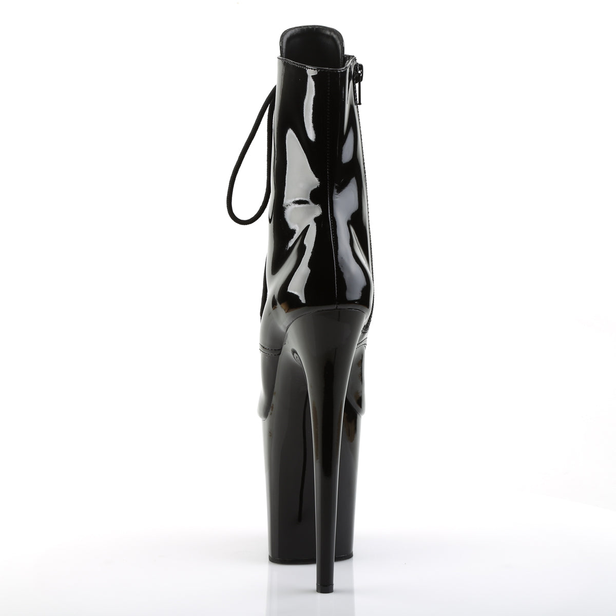 Pleaser Women's Platform Shoes FLAMINGO-1021 Blk Pat/Blk