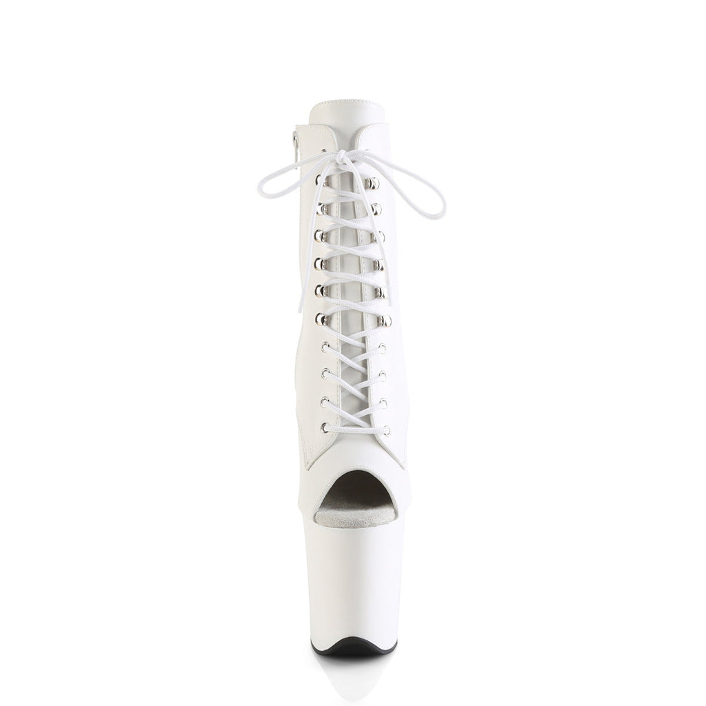 Pleaser   FLAMINGO-1021 Wht Faux Leather/Wht Matte