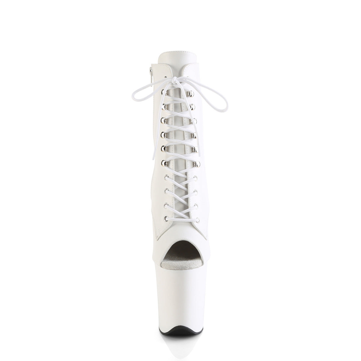 Pleaser   FLAMINGO-1021 Wht Faux Leather/Wht Matte