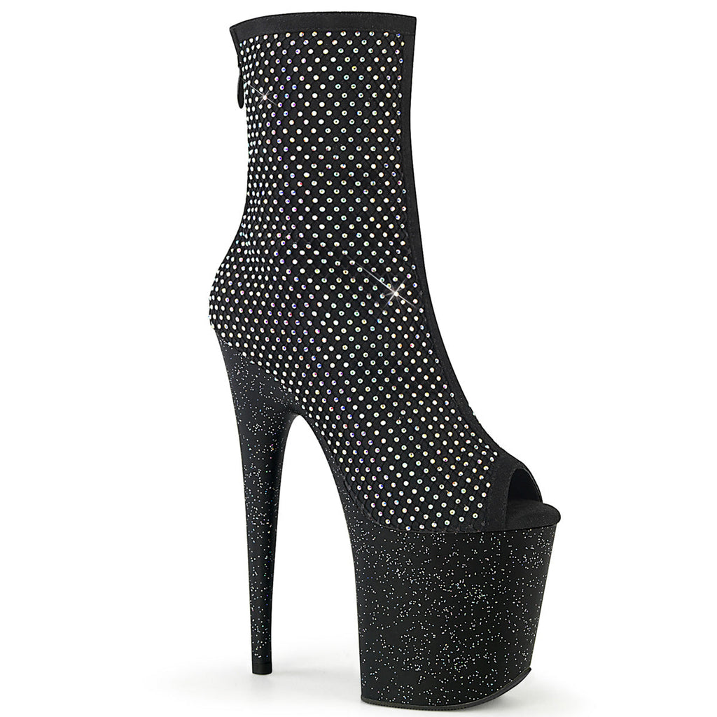 Pleaser  Ankle Boots FLAMINGO-1031GM Blk Fabric-RS Mesh/Blk Matte