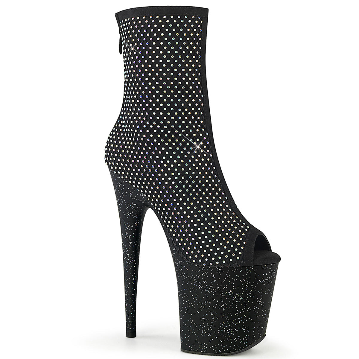 Pleaser  Ankle Boots FLAMINGO-1031GM Blk Fabric-RS Mesh/Blk Matte