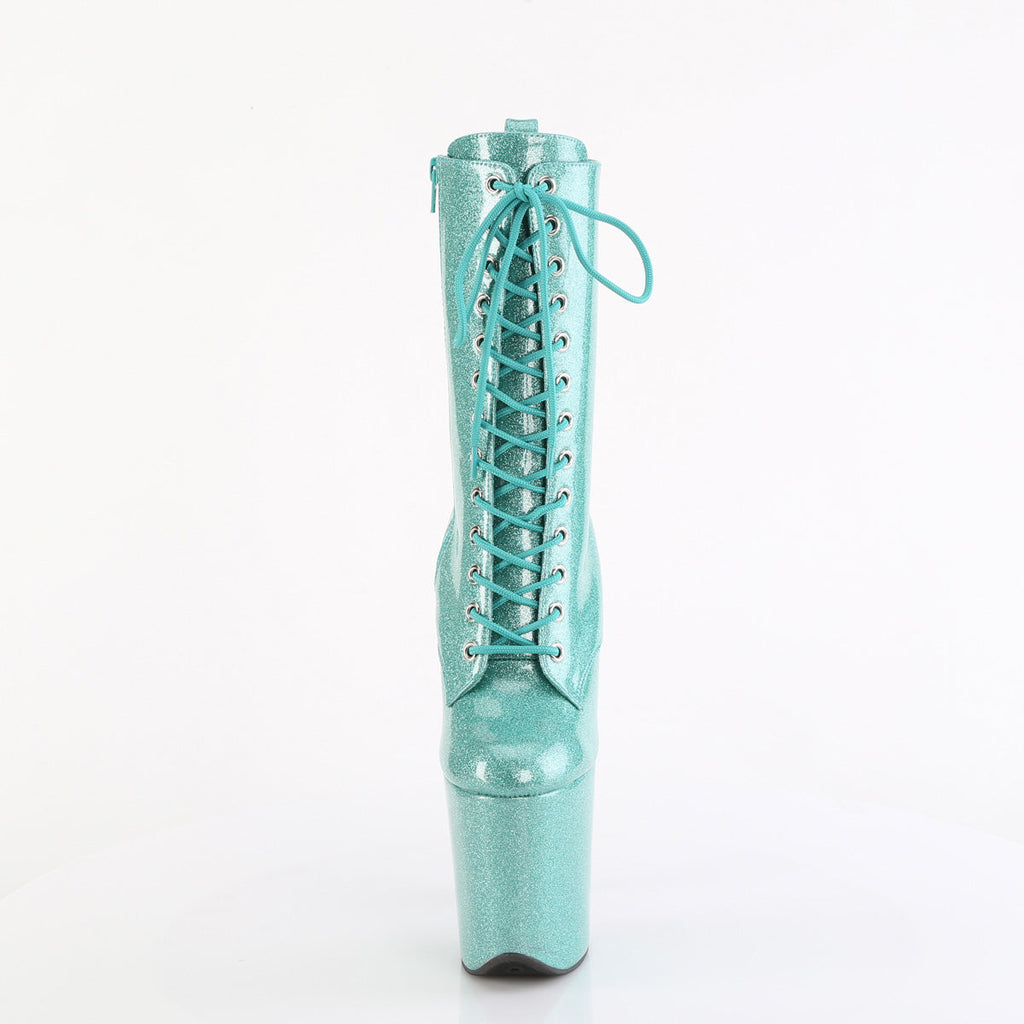 Pleaser   FLAMINGO-1040GP Aqua Glitter Pat/M