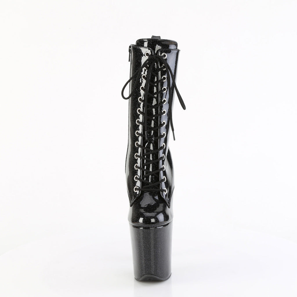 Pleaser   FLAMINGO-1040GP Blk Glitter Pat/M