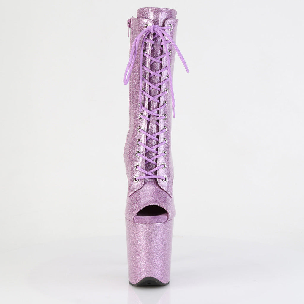 Pleaser Women's Platform Shoes FLAMINGO-1041GP Lilac Glitter Pat/M