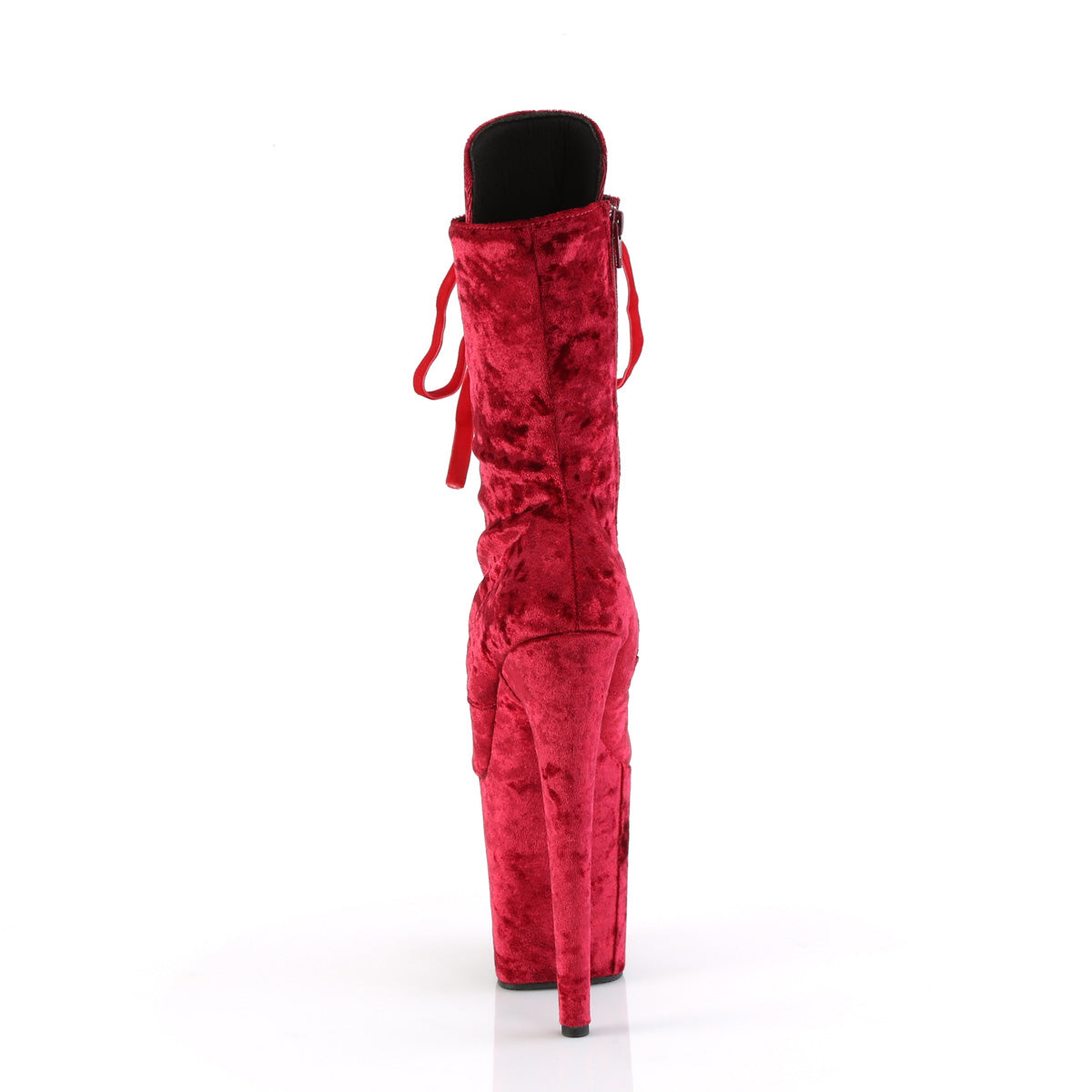 Pleaser  Ankle Boots FLAMINGO-1045VEL Red Velvet/Red Velvet