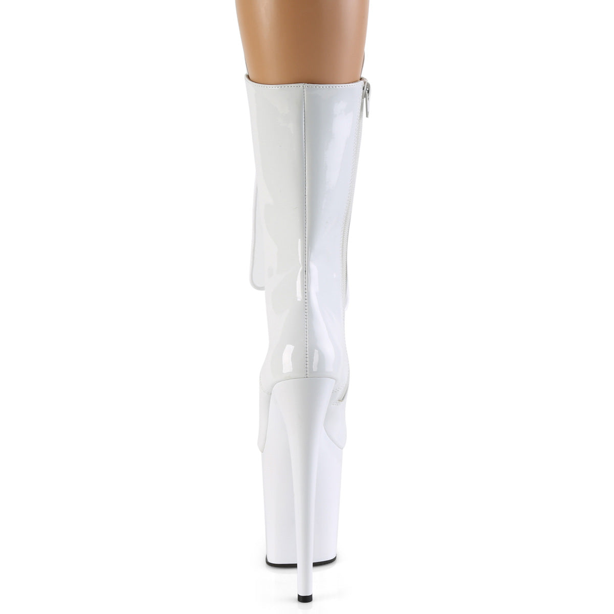 Pleaser Women's Platform Shoes FLAMINGO-1050 Wht Pat/Wht