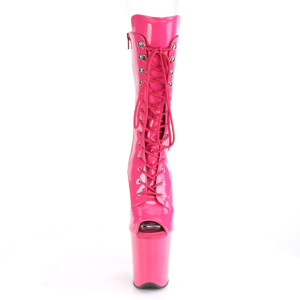 Pleaser Womens Ankle Boots FLAMINGO-1051 H. Pink Pat/H. Pink