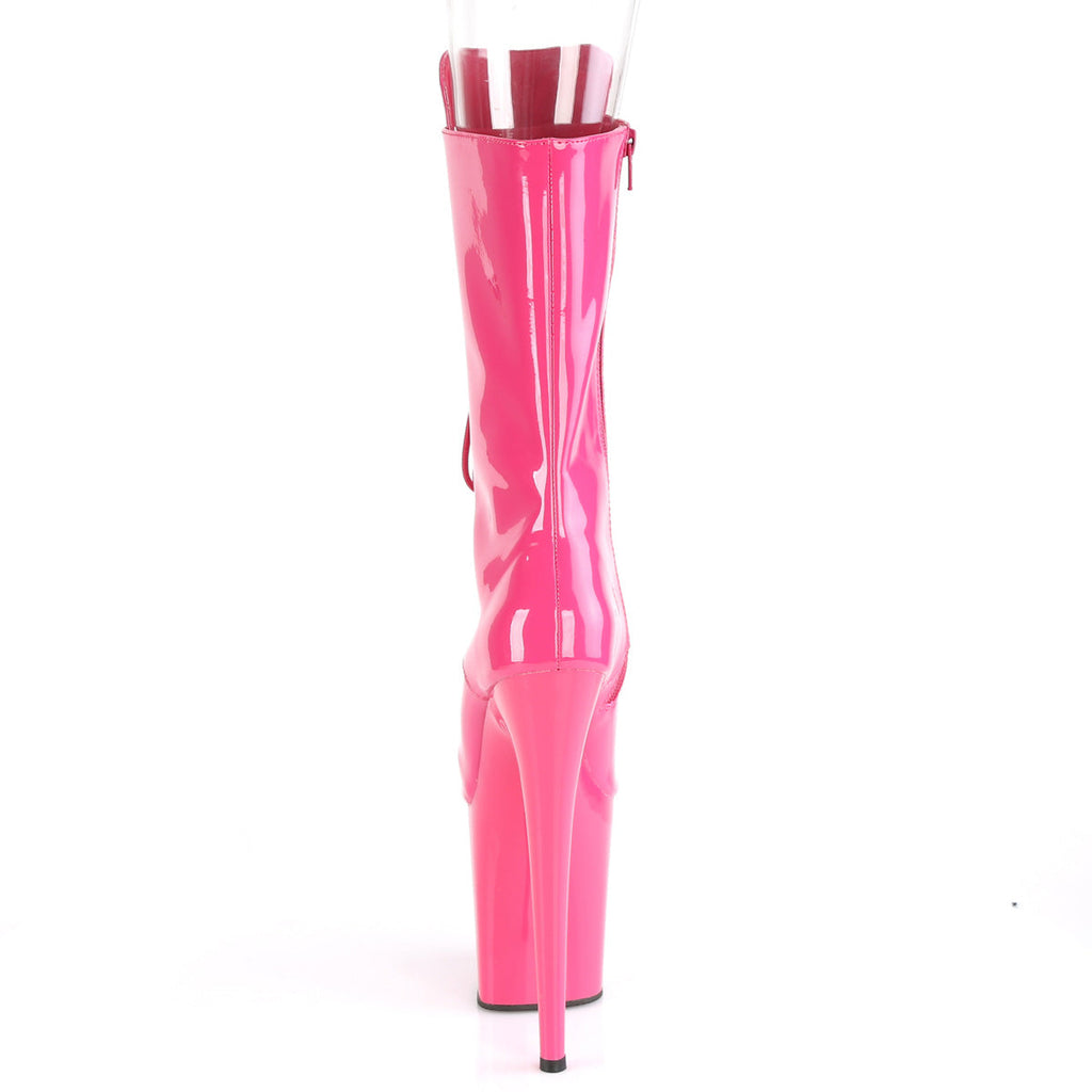 Pleaser Womens Ankle Boots FLAMINGO-1051 H. Pink Pat/H. Pink