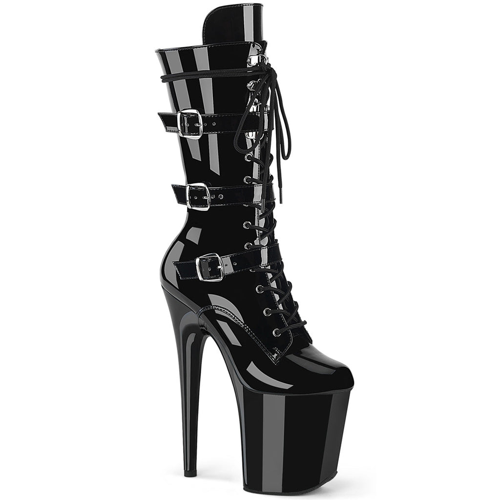 Pleaser   FLAMINGO-1053 Blk Pat/Blk