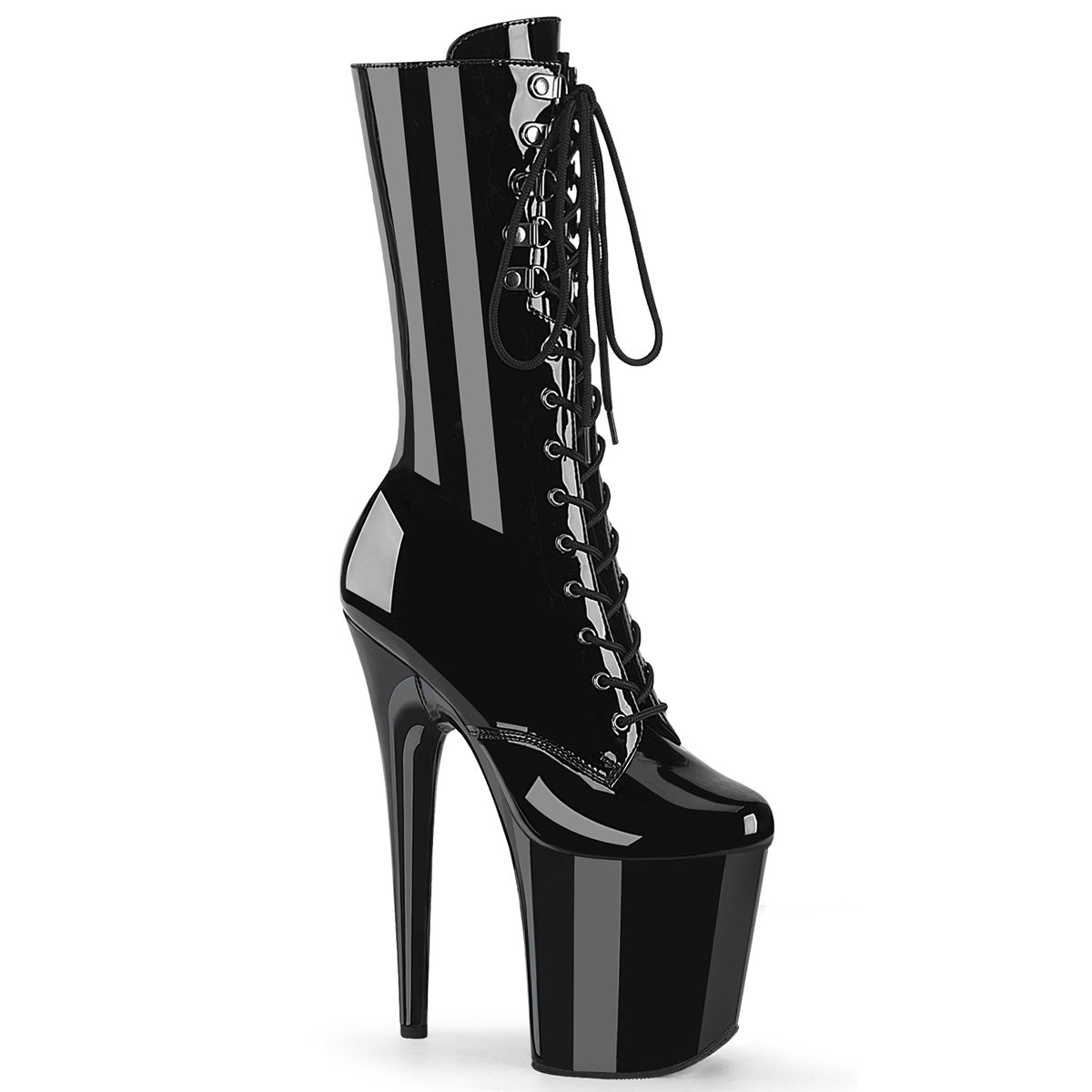 Pleaser   FLAMINGO-1054 Blk Pat/Blk