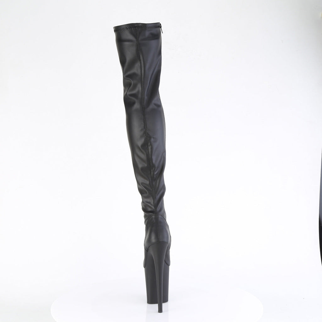 Pleaser   FLAMINGO-3000 Blk Faux Leather/Blk Matte
