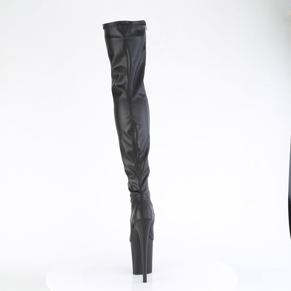 Pleaser   FLAMINGO-3000 Blk Faux Leather/Blk Matte