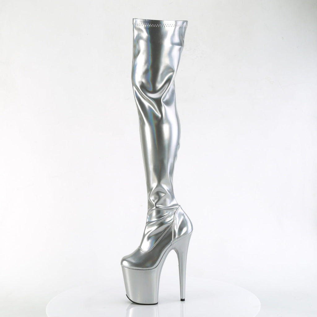 Pleaser   FLAMINGO-3000HWR Slv Str. Holo/Slv Holo