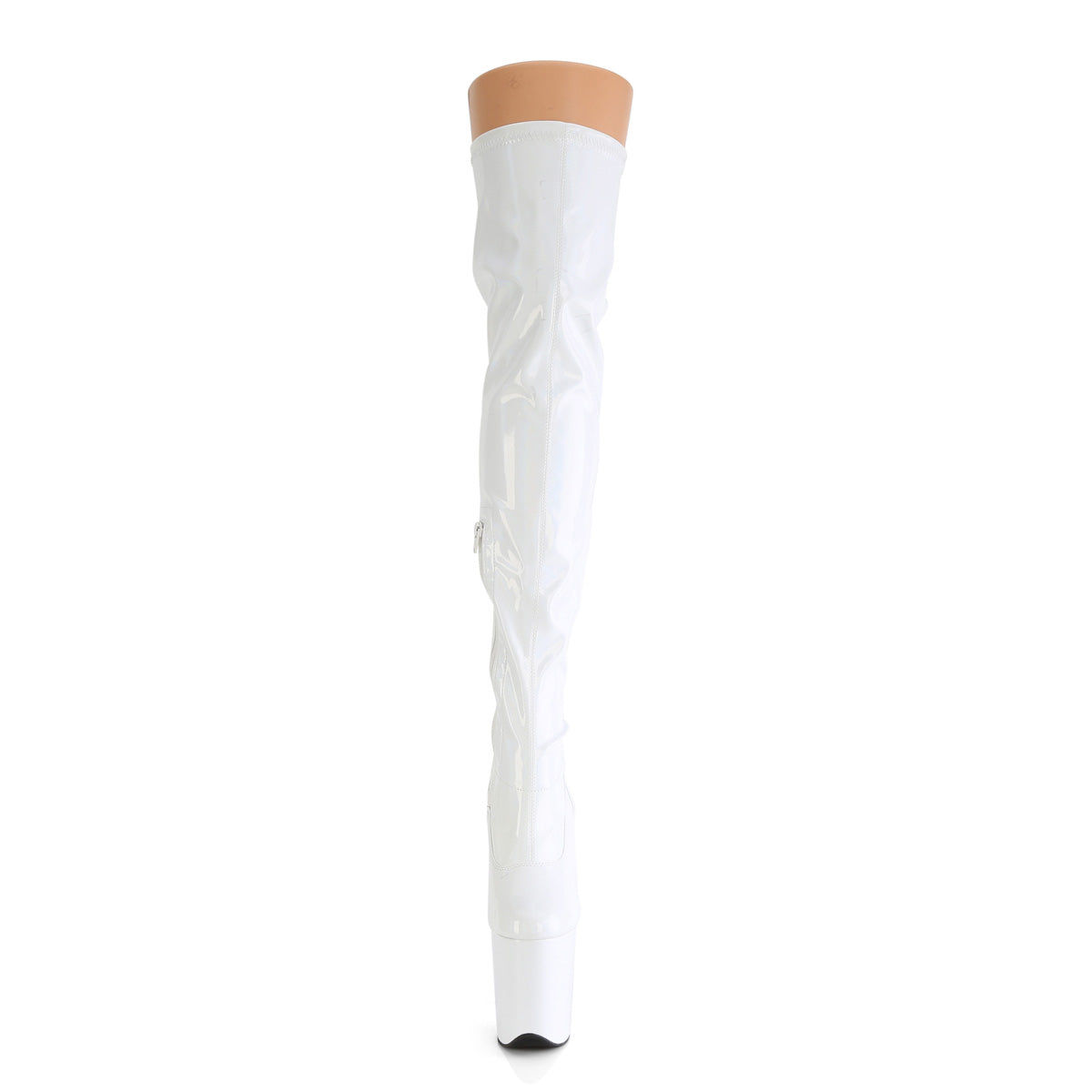 Pleaser   FLAMINGO-3000HWR Wht Str. Holo/Wht Holo