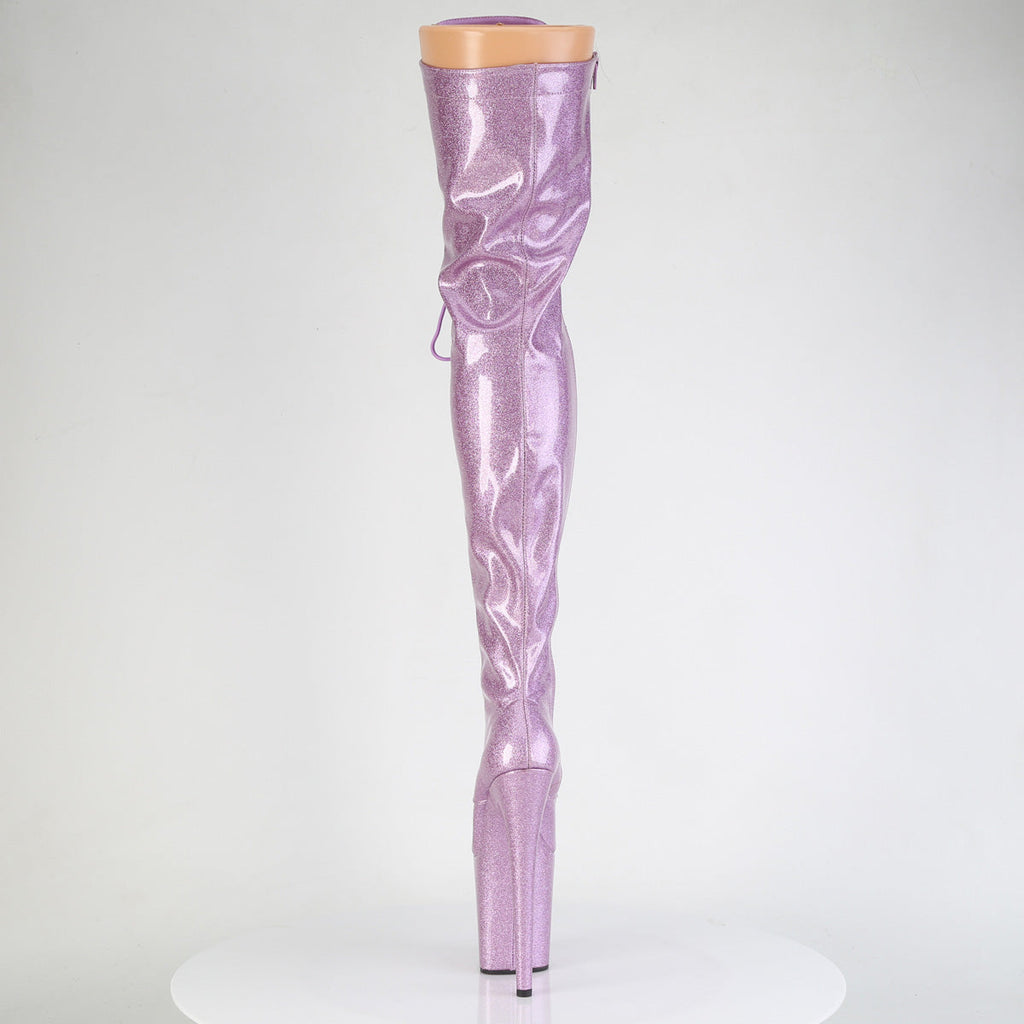 Pleaser Women's Platform Shoes FLAMINGO-3020GP Lilac Glitter Pat/M