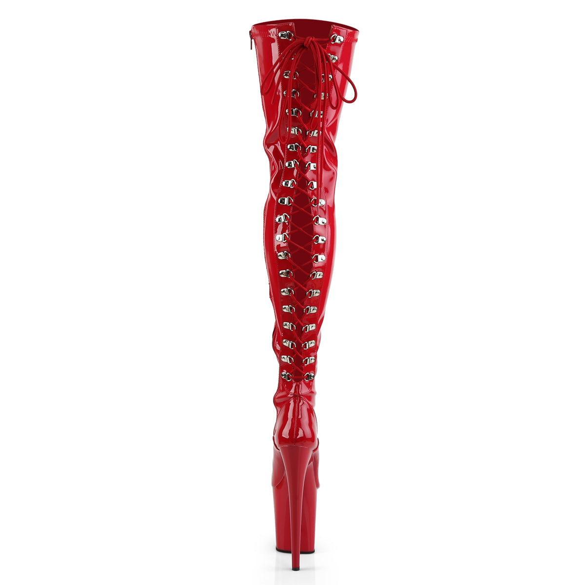 Pleaser Women's Platform Shoes FLAMINGO-3063 Red Str Pat/Red