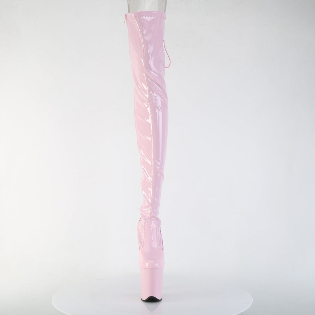 Pleaser Women's Platform Shoes FLAMINGO-3850 B. Pink Str. Pat/B. Pink