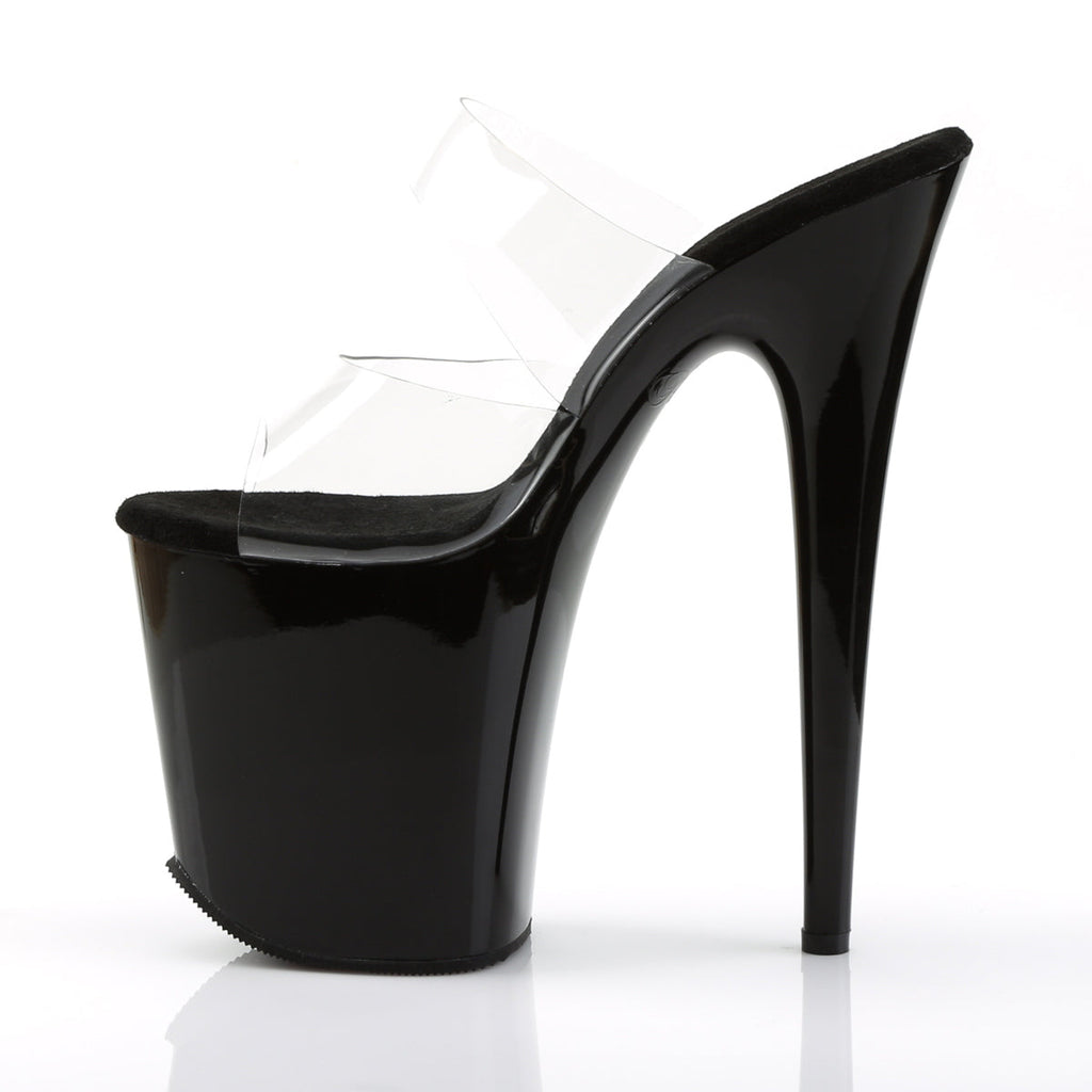 Pleaser Womens Sandals FLAMINGO-802 Clr/Blk