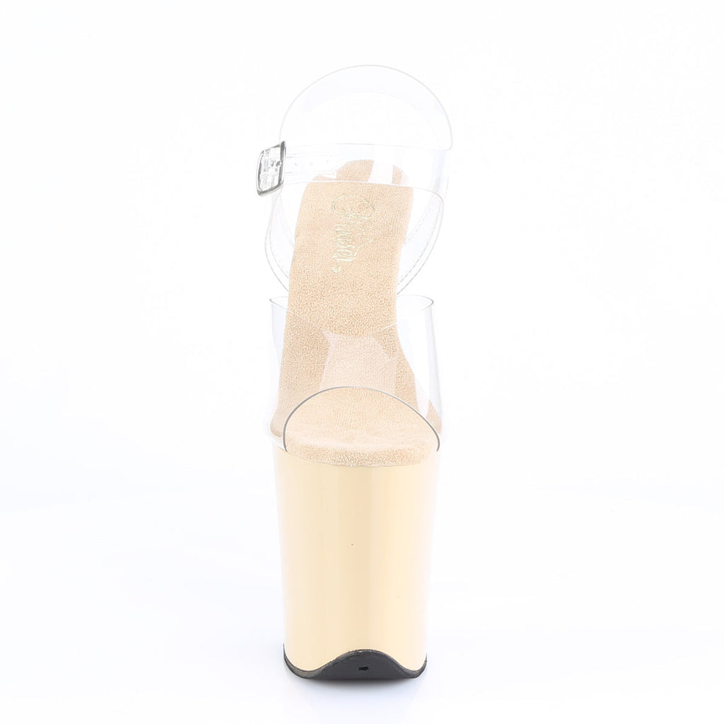 Pleaser Women's Platform Shoes FLAMINGO-808 Clr/Cream