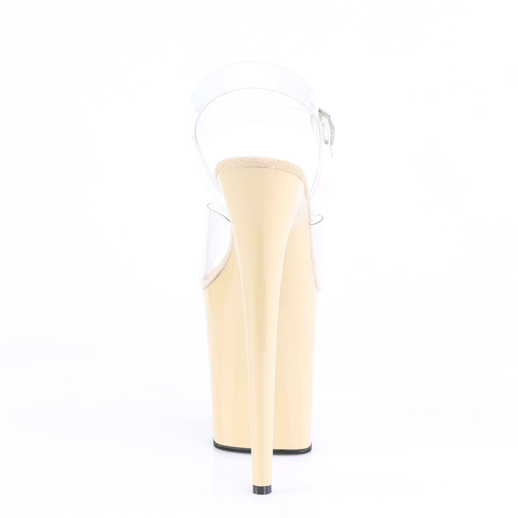 Pleaser Womens Sandals FLAMINGO-808 Clr/Cream