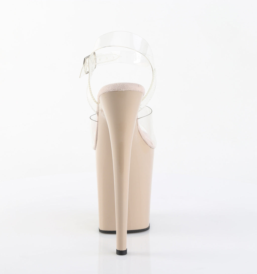 Pleaser Women's Platform Shoes FLAMINGO-808 Clr/Nude