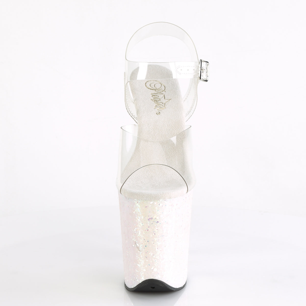 Pleaser Women's Platform Shoes FLAMINGO-808LG Clr/Opal Multi Glitter