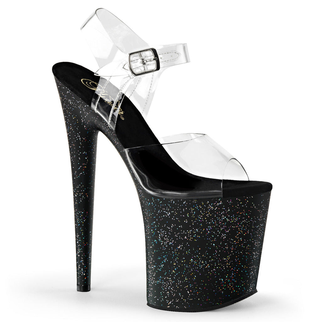 Pleaser Womens Sandals FLAMINGO-808MG Clr/Blk