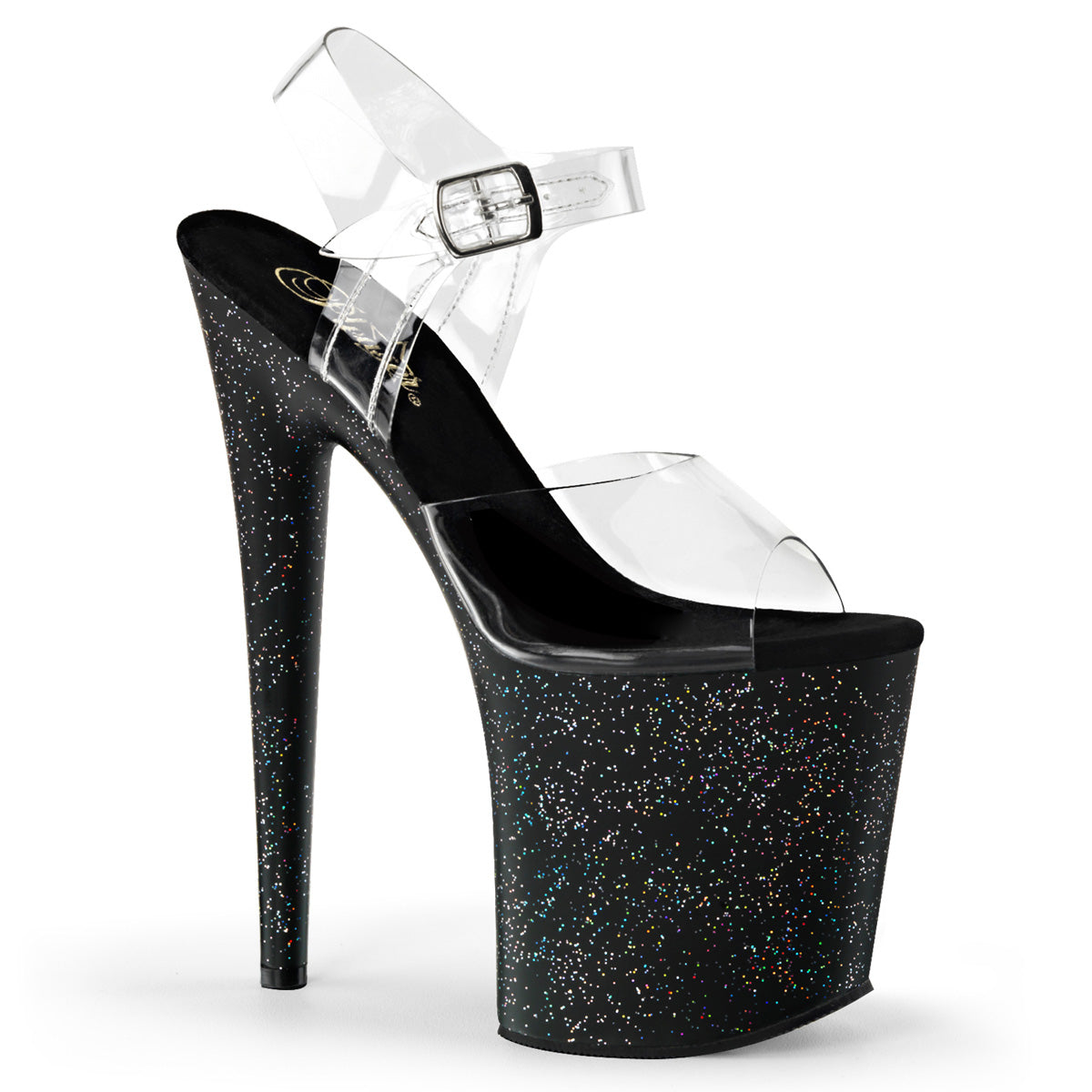 Pleaser Womens Sandals FLAMINGO-808MG Clr/Blk