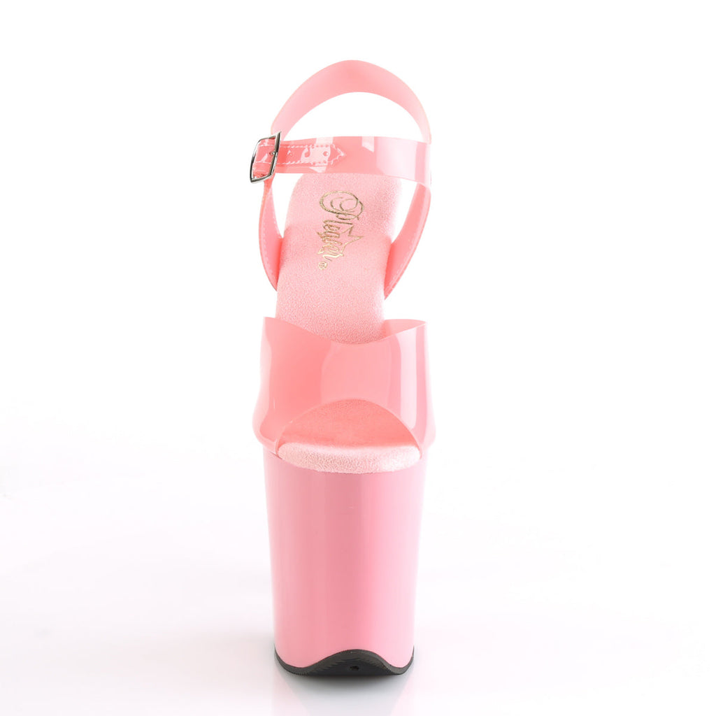 Pleaser Women's Platform Shoes FLAMINGO-808N Baby Pink (Jelly-Like) TPU/Baby Pink