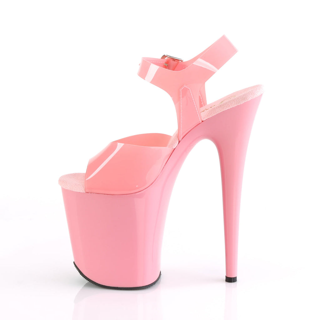Pleaser Women's Platform Shoes FLAMINGO-808N Baby Pink (Jelly-Like) TPU/Baby Pink