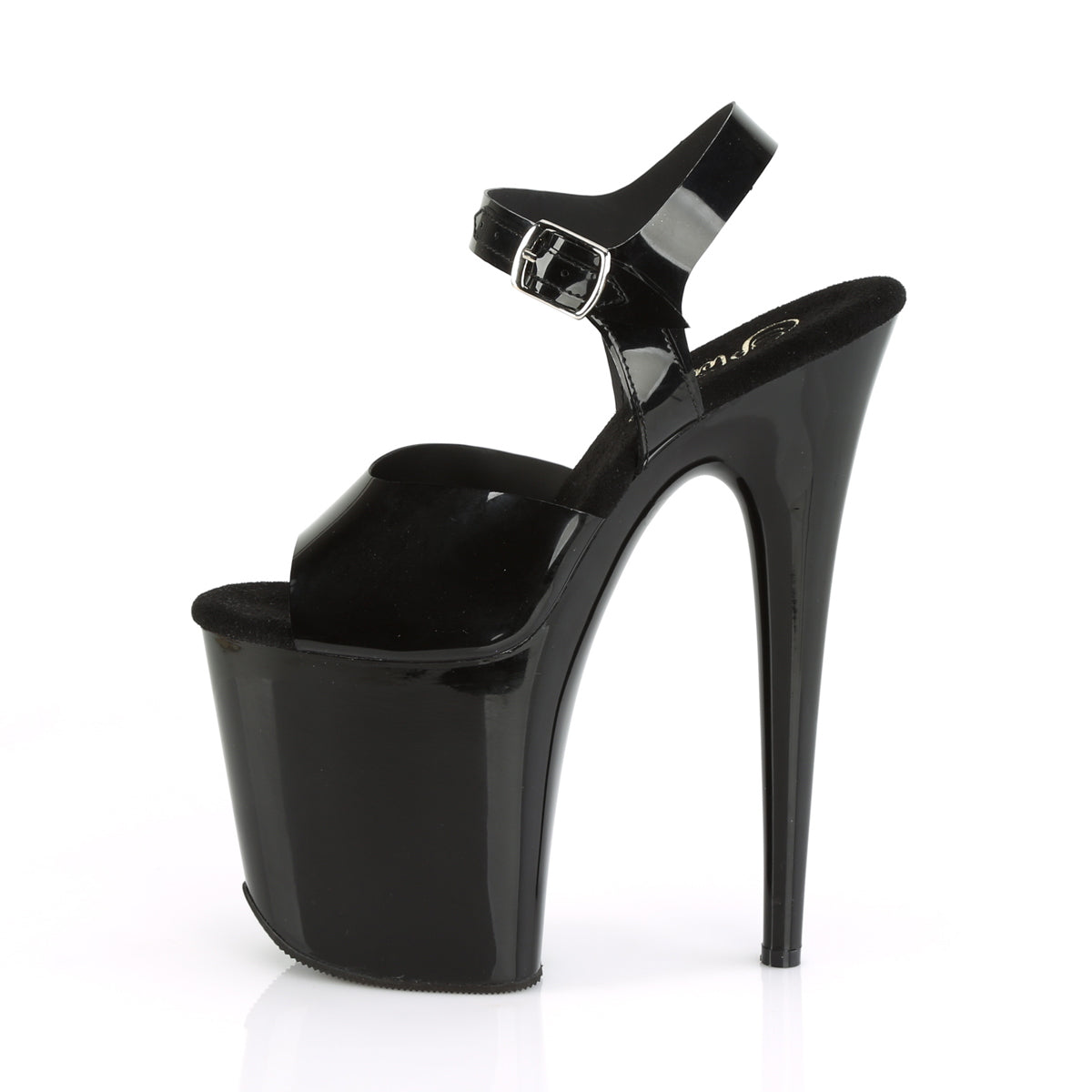 Pleaser Women's Platform Shoes FLAMINGO-808N Blk (Jelly-Like) TPU/Blk