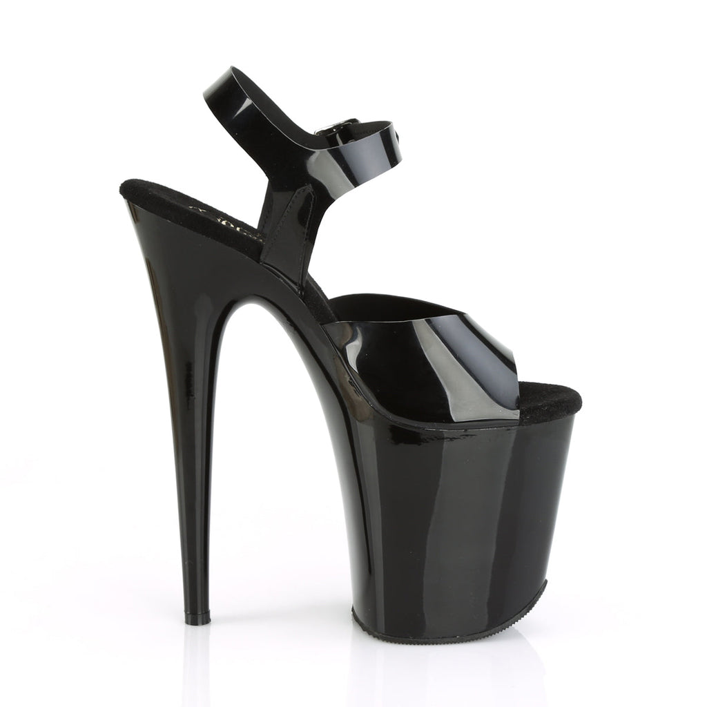 Pleaser Women's Platform Shoes FLAMINGO-808N Blk (Jelly-Like) TPU/Blk