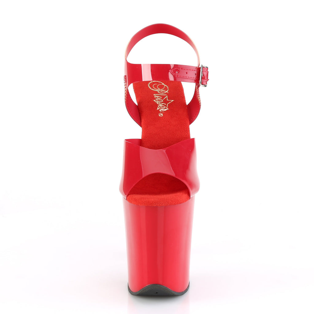 Pleaser Women's Platform Shoes FLAMINGO-808N Red (Jelly-Like) TPU/Red
