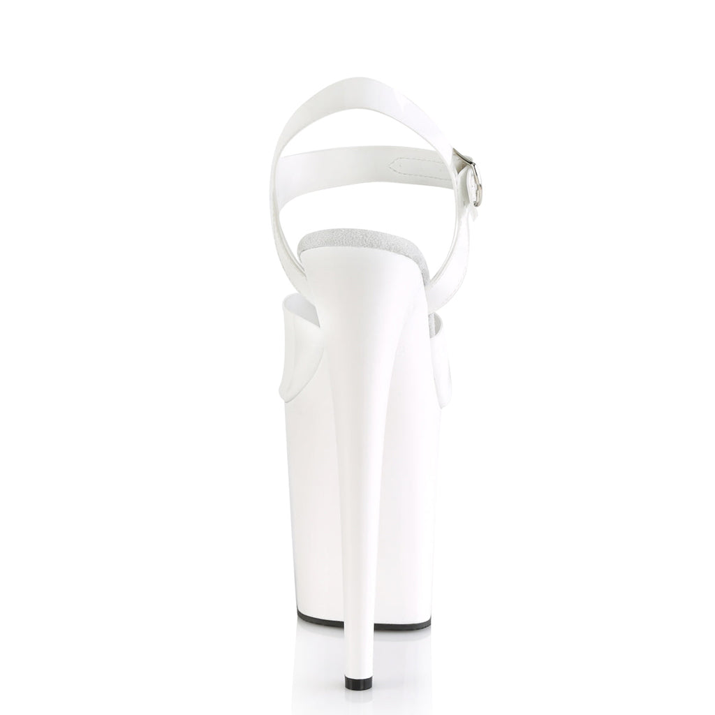 Pleaser Women's Platform Shoes FLAMINGO-808N Wht (Jelly-Like) TPU/Wht