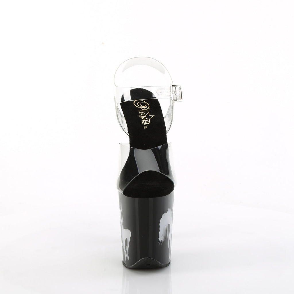 Pleaser  Sandals FLAMINGO-808NLSG Clr/Blk-Multi