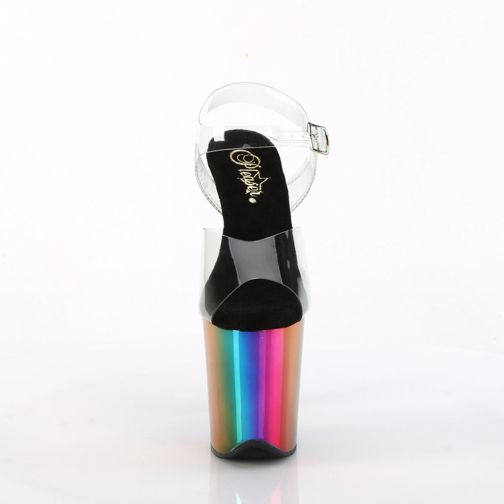 Pleaser  Sandals FLAMINGO-808RC Clr/Rainbow Chrome