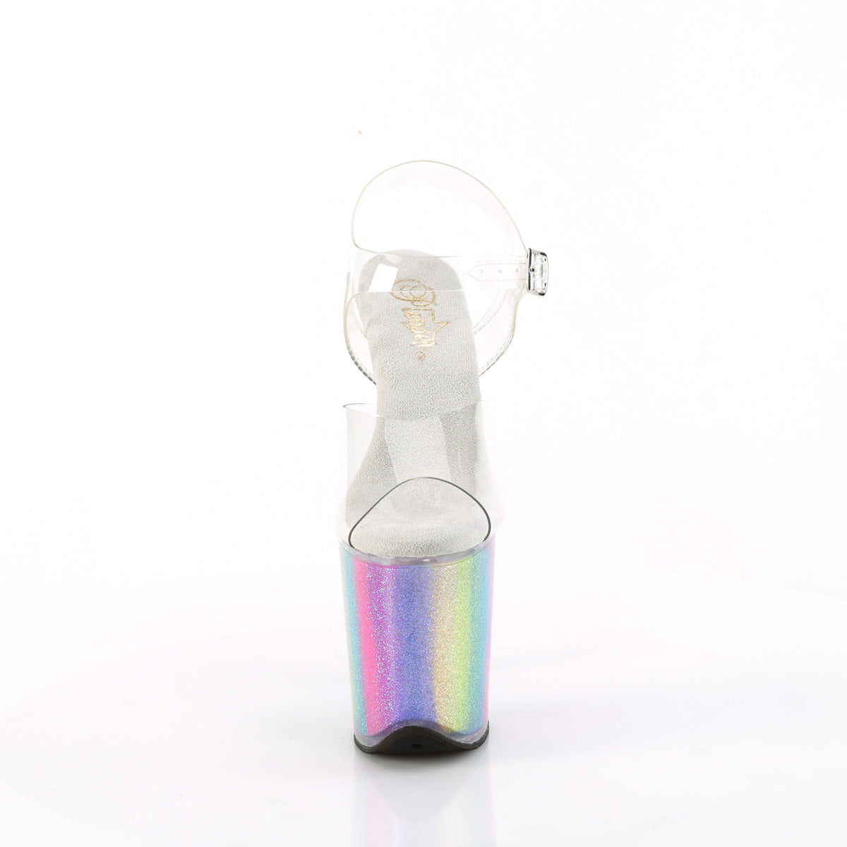 Pleaser   FLAMINGO-808RG-01 Clr/Rainbow Glitter