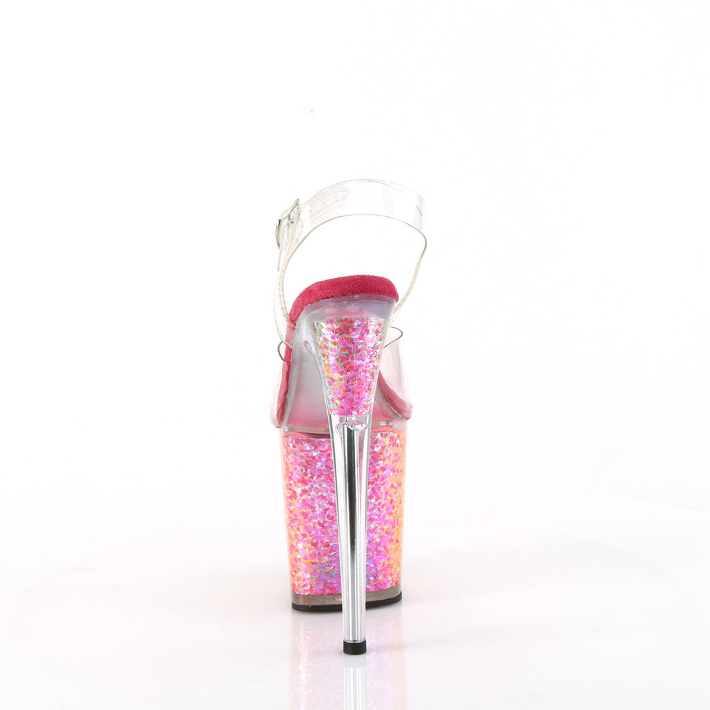 Pleaser   FLAMINGO-808RG-02 Clr/Rainbow Confetti