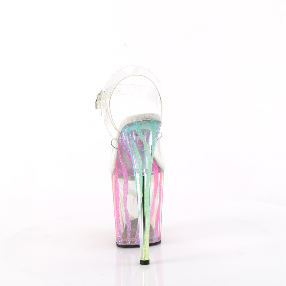 Pleaser   FLAMINGO-808RG-03 Clr/Rainbow Glitter