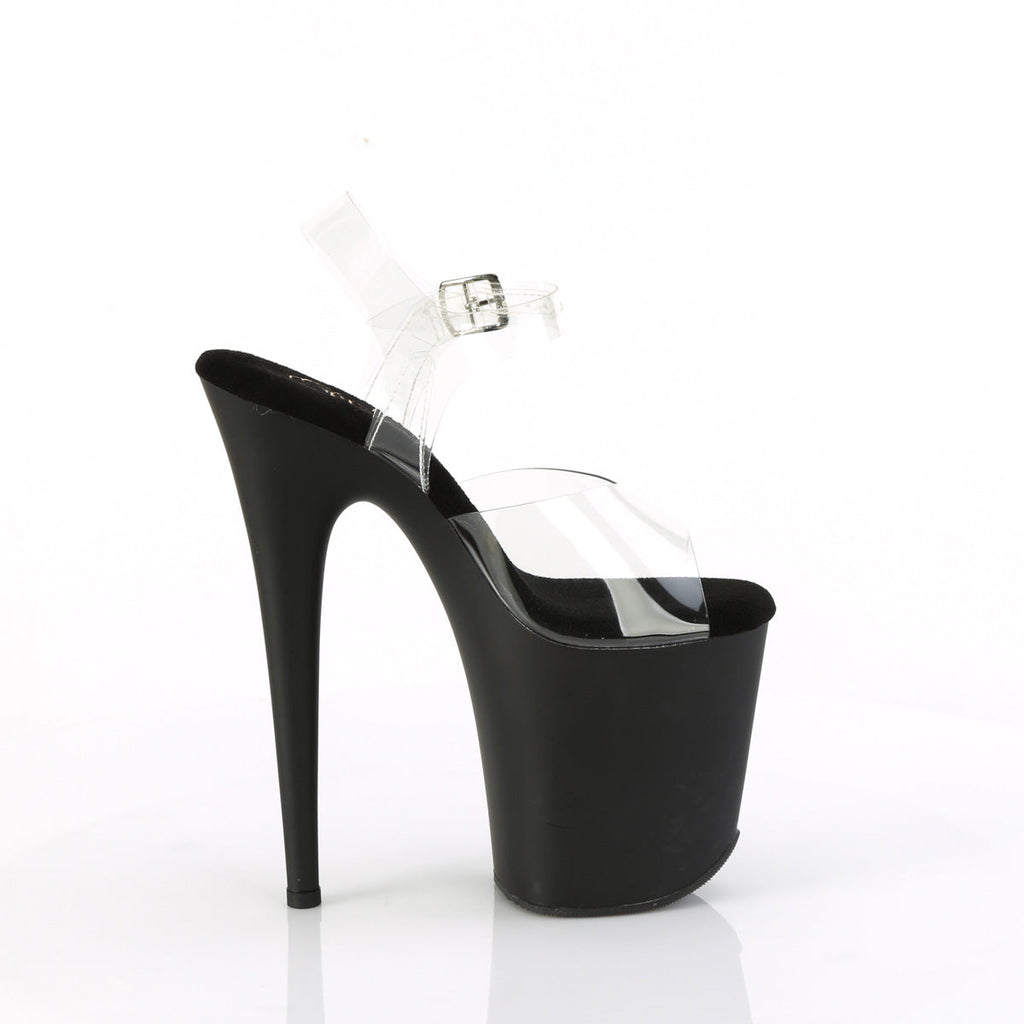 Pleaser   FLAMINGO-808TGRS Clr/Blk-Red