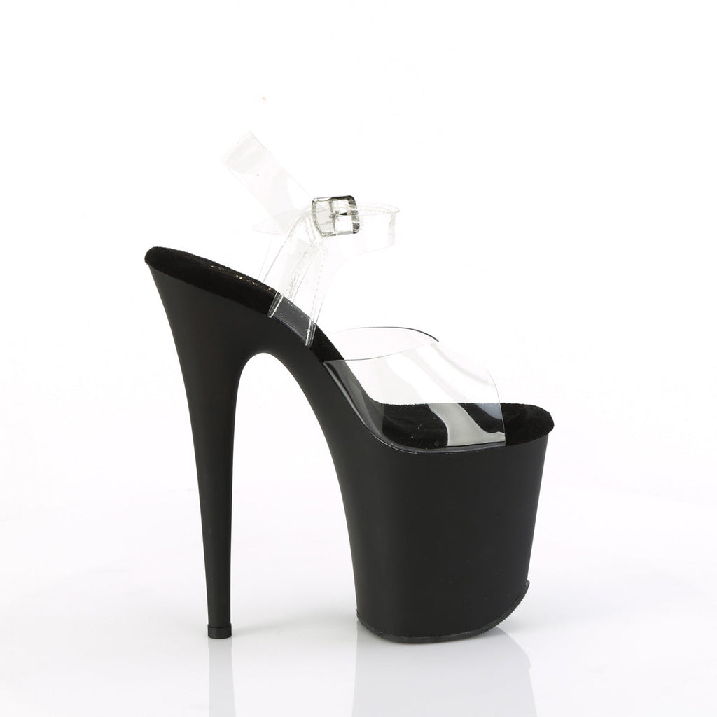 Pleaser   FLAMINGO-808TGRS Clr/Blk-AB Slv