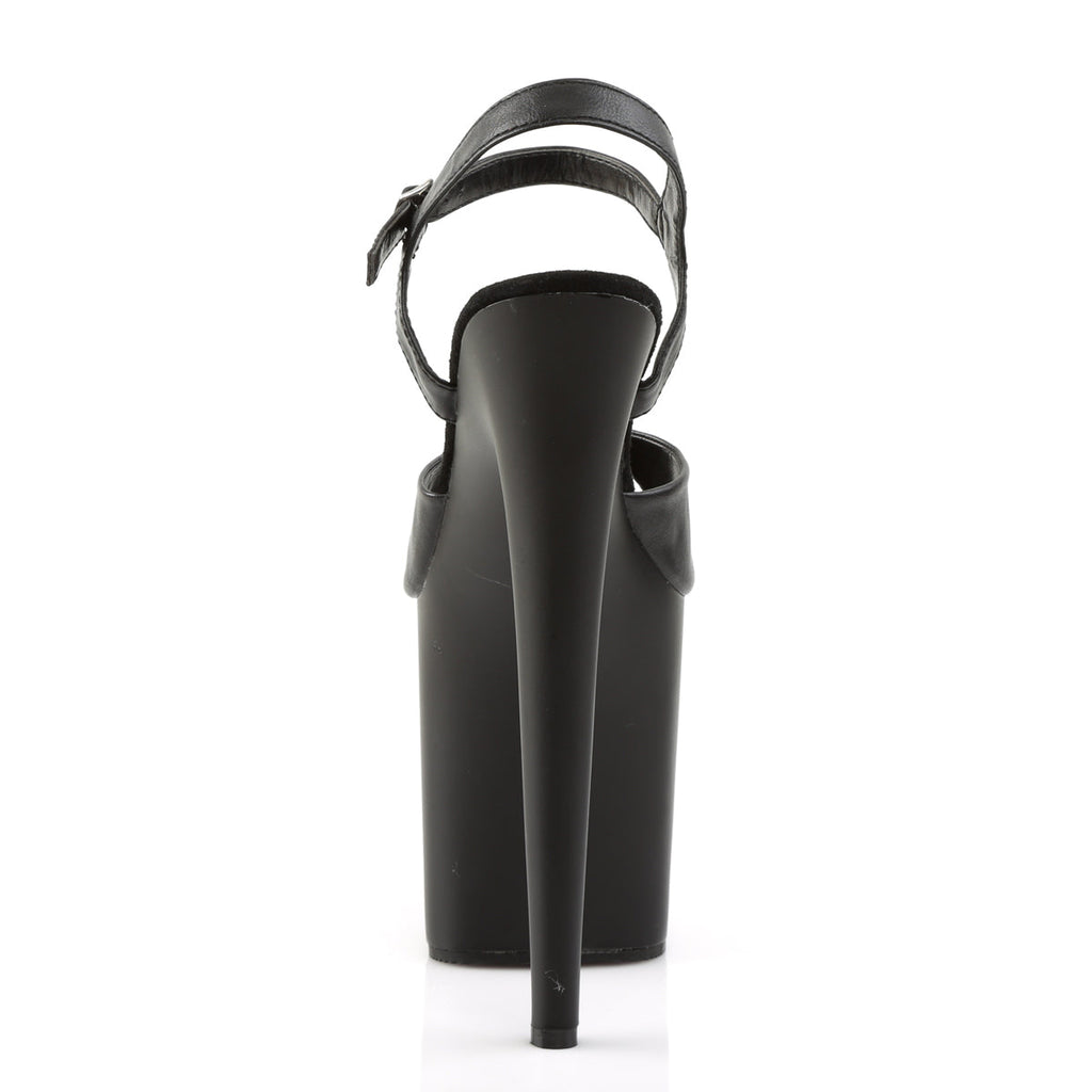 Pleaser Women's Platform Shoes FLAMINGO-809 Blk Faux Leather/Blk Matte