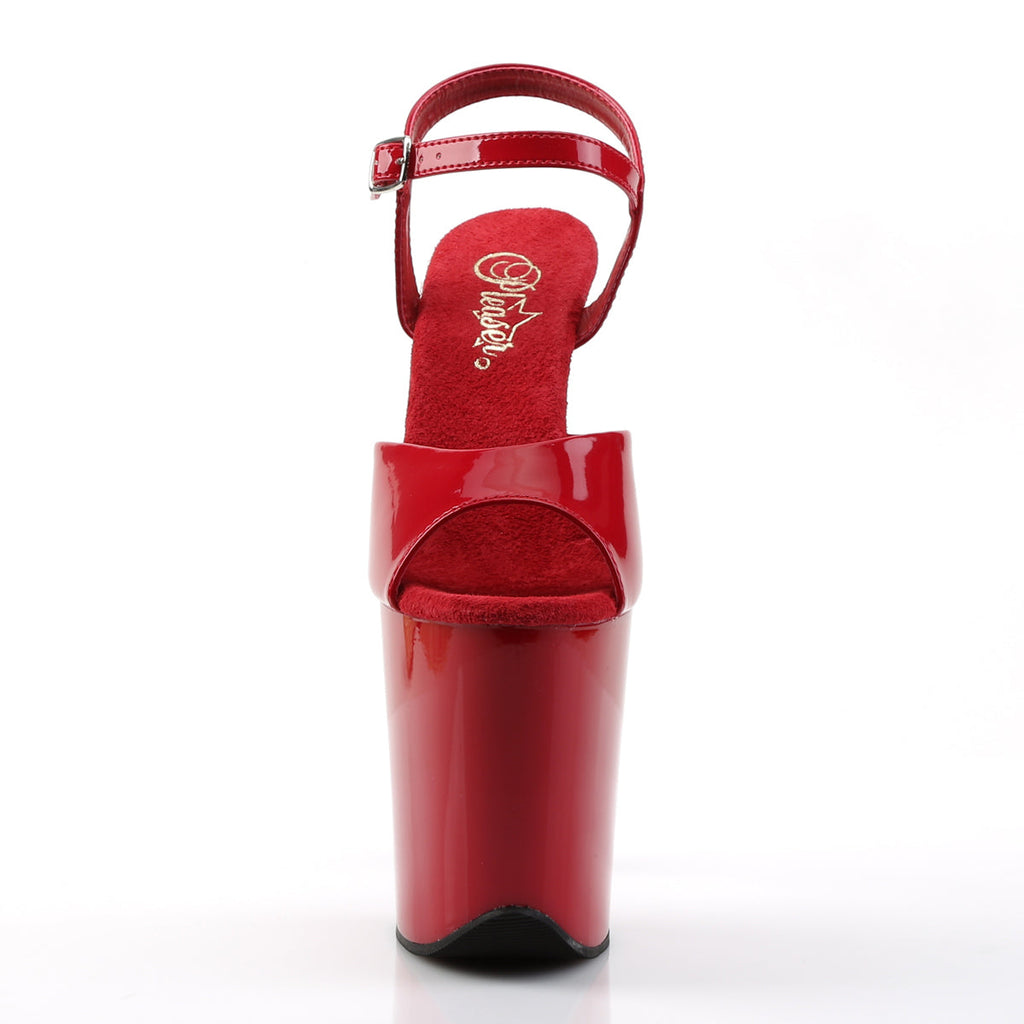 Pleaser Womens Sandals FLAMINGO-809 Red Pat/Red