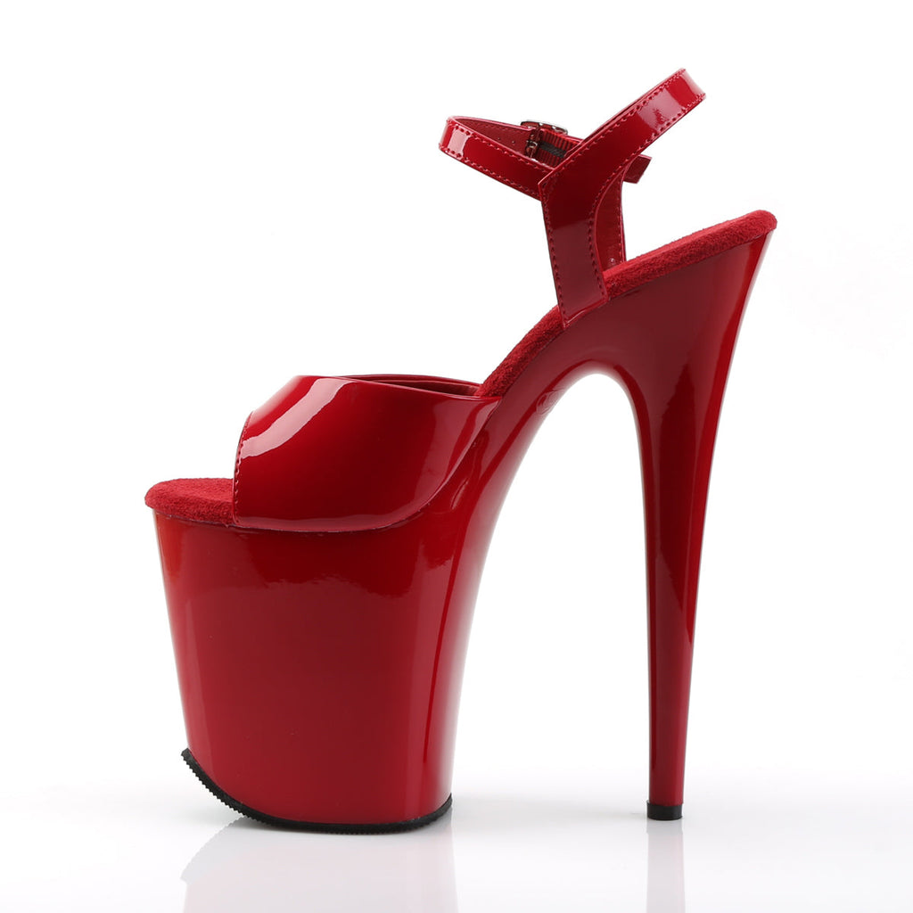 Pleaser Women's Platform Shoes FLAMINGO-809 Red Pat/Red