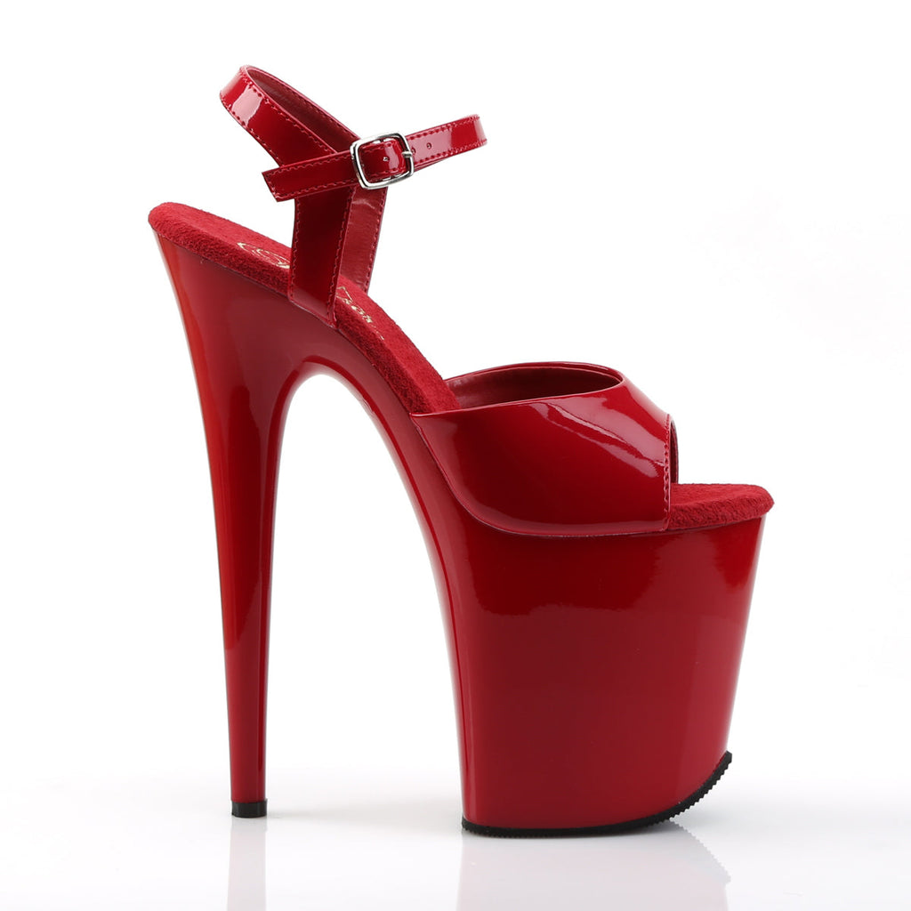 Pleaser Women's Platform Shoes FLAMINGO-809 Red Pat/Red