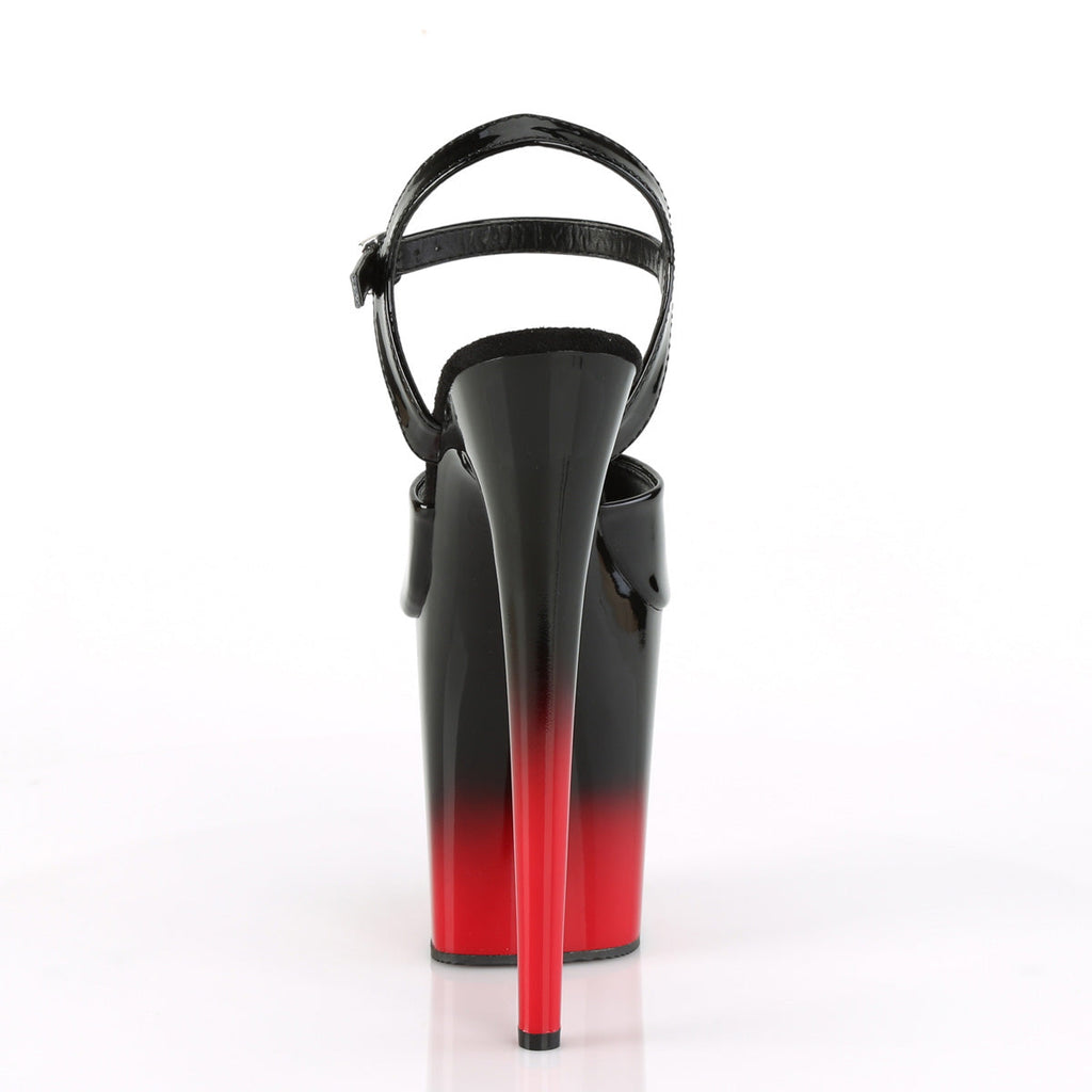 Pleaser Womens Sandals FLAMINGO-809BR-H Blk Pat/Blk-Red