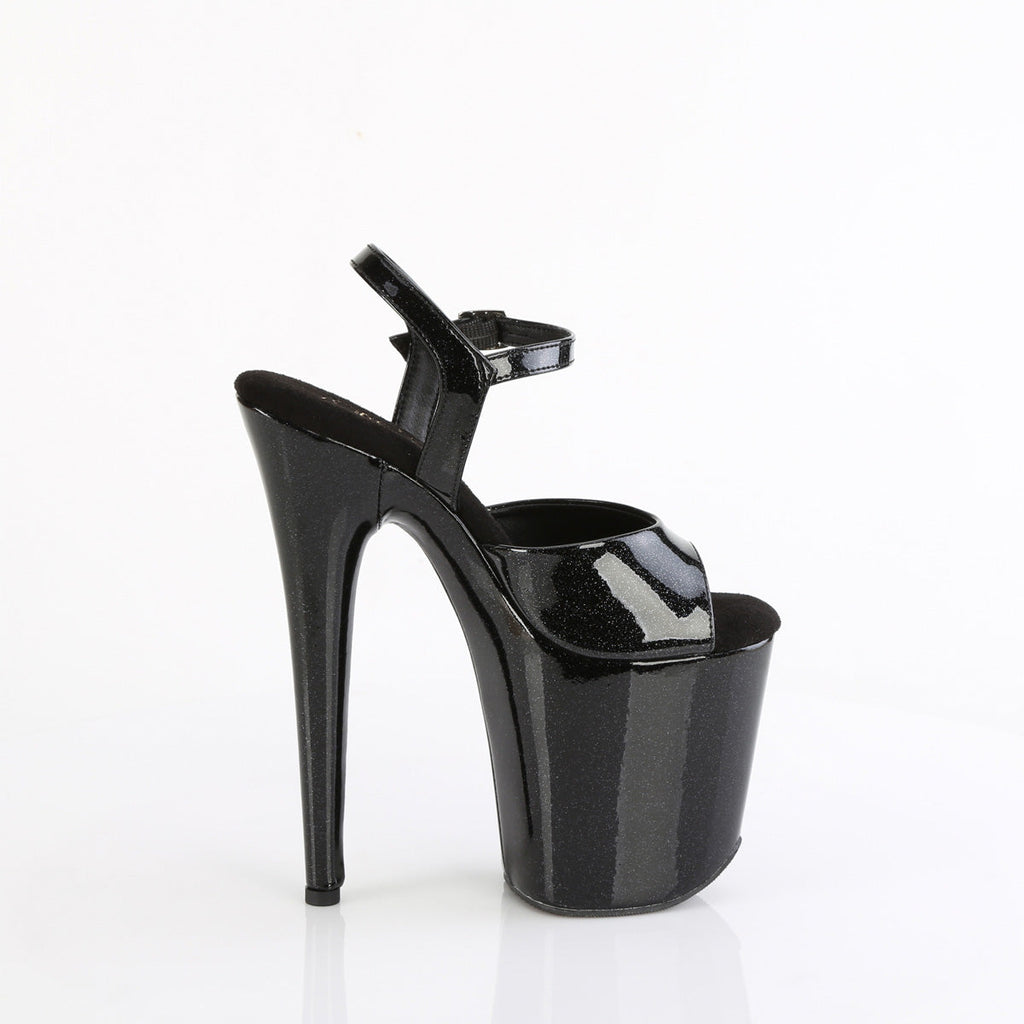Pleaser   FLAMINGO-809GP Blk Glitter Pat/M