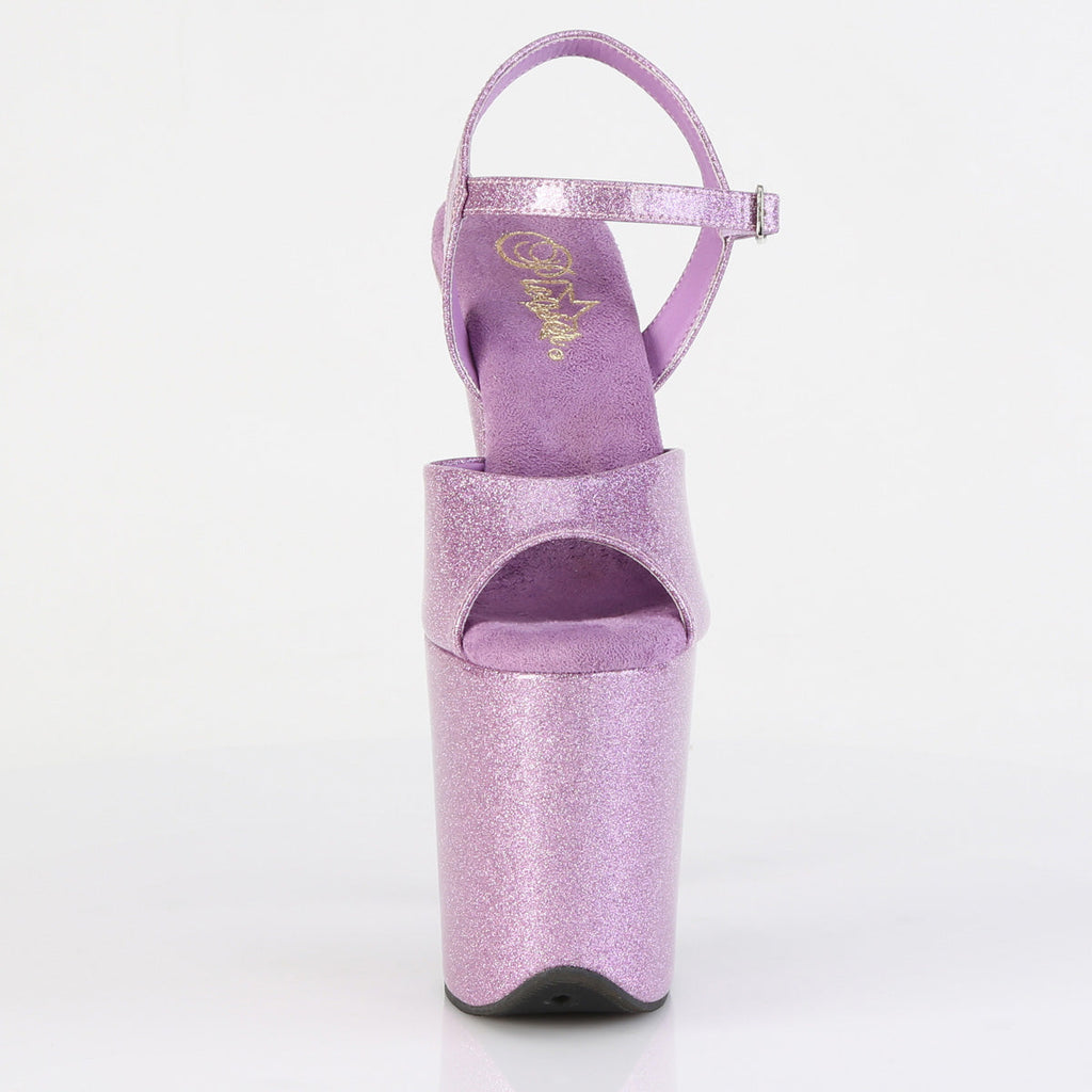 Pleaser Women's Platform Shoes FLAMINGO-809GP Lilac Glitter Pat/M